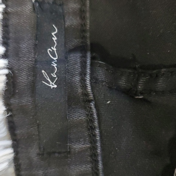 Kancan woman's gray black distressed crop stretch jeans size 27 - Picture 9 of 16